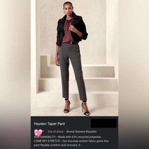Banana Republic Hayden Taper Pant